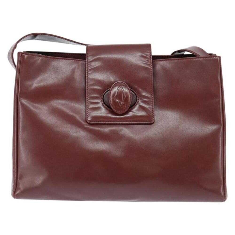 Cartier Must De Cartier Leather Burgundy Leather Shoulder Bag Bag